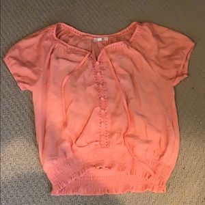 Coral blouse